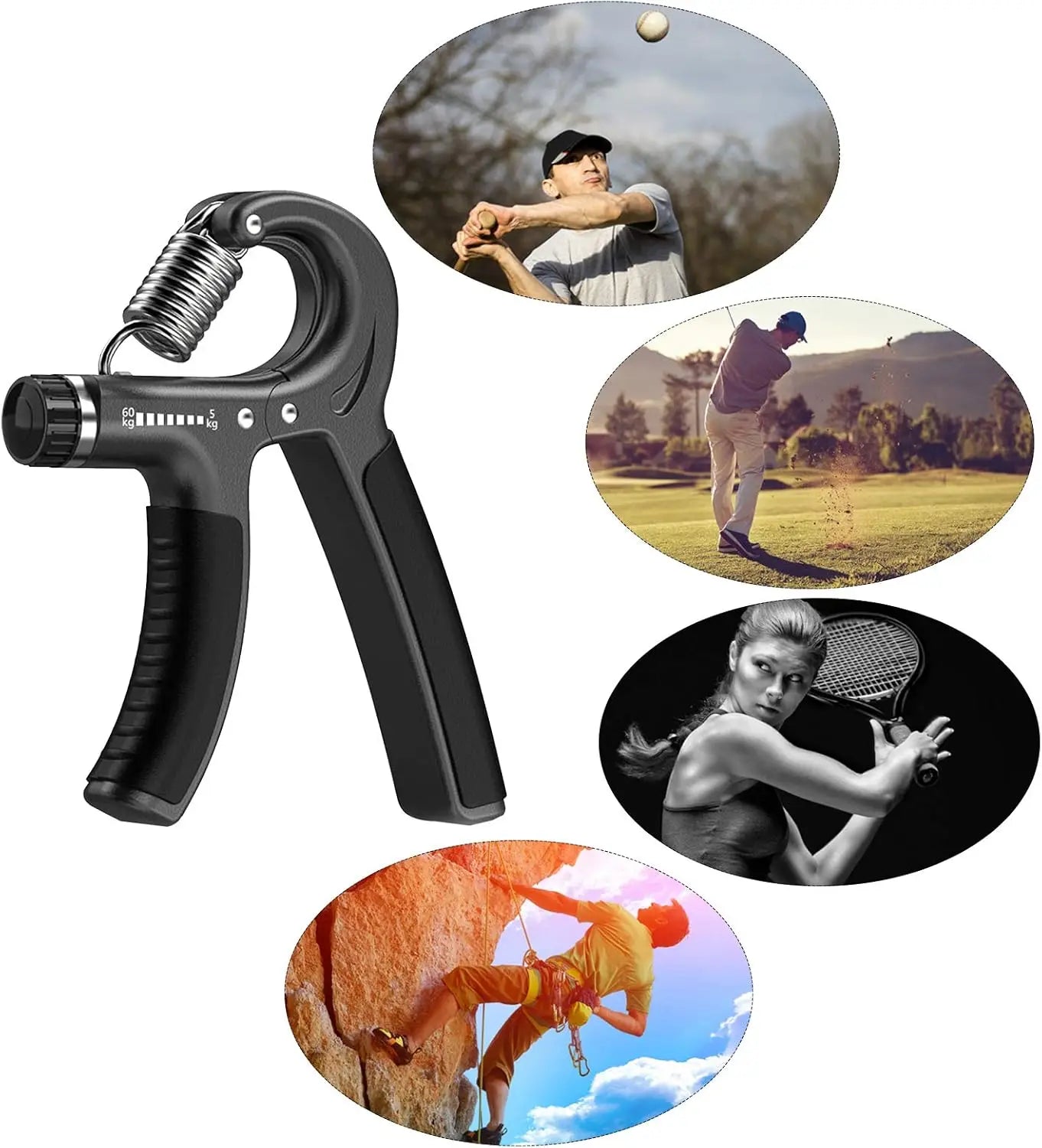 Grip Strength Trainer - Grip Flexion (Crushing Grip), Ideal for Golfer's Elbow