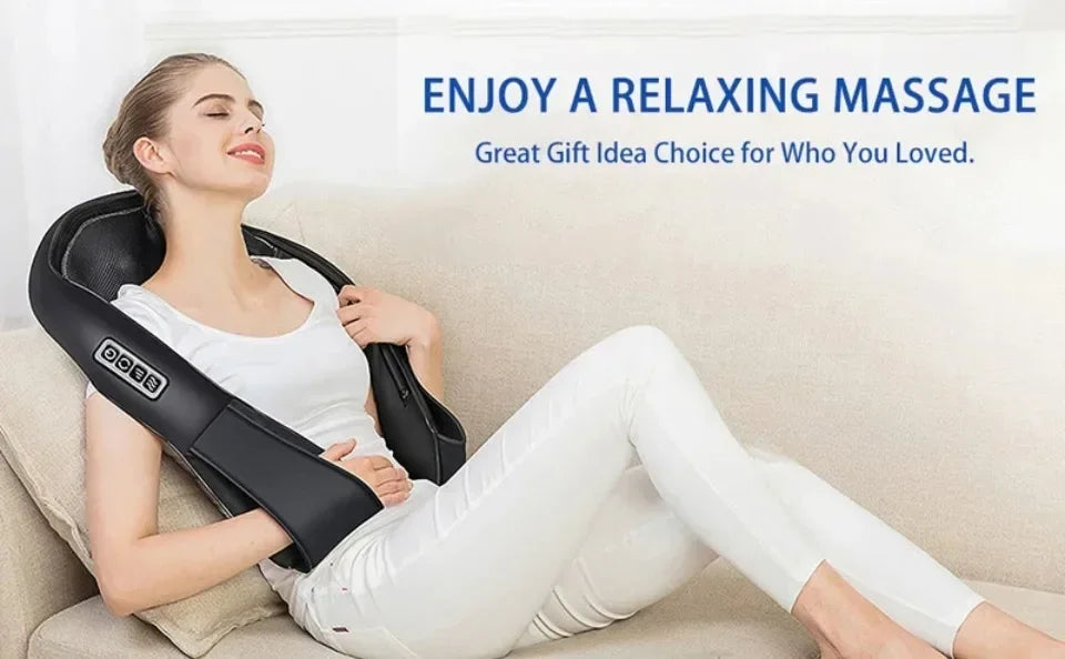 Shoulder Massager Shiatsu Neck  Hot Compress Cervical Massagers Cars Home Kneading Massaging Shawl Electric Necks Waist Shawls
