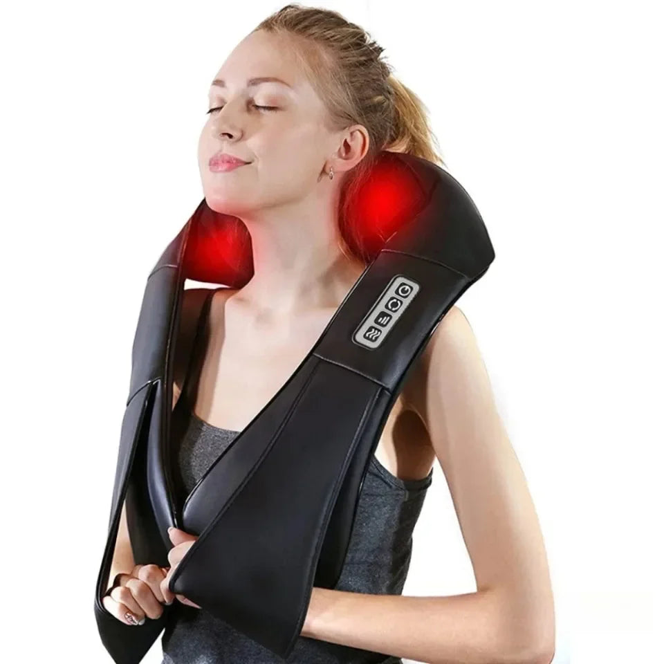 Shoulder Massager Shiatsu Neck  Hot Compress Cervical Massagers Cars Home Kneading Massaging Shawl Electric Necks Waist Shawls