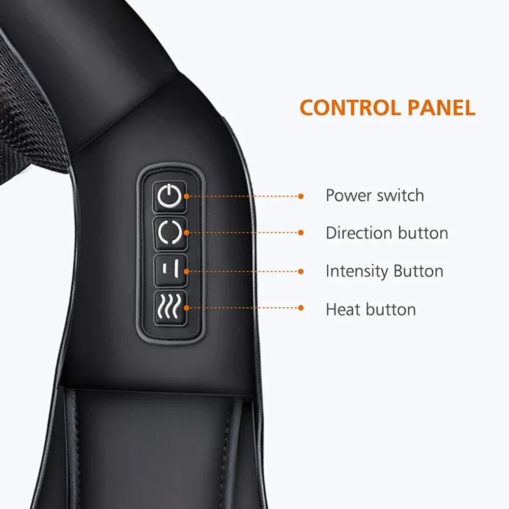 Shoulder Massager Shiatsu Neck  Hot Compress Cervical Massagers Cars Home Kneading Massaging Shawl Electric Necks Waist Shawls