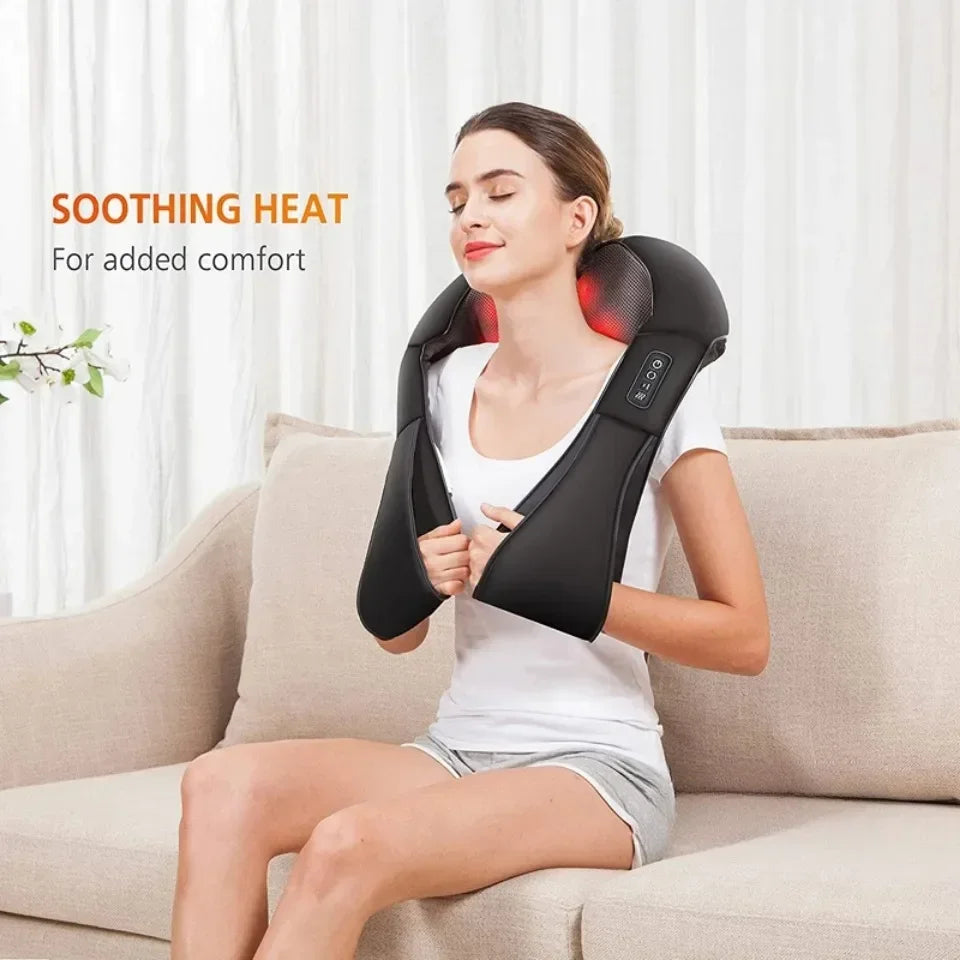 Shoulder Massager Shiatsu Neck  Hot Compress Cervical Massagers Cars Home Kneading Massaging Shawl Electric Necks Waist Shawls