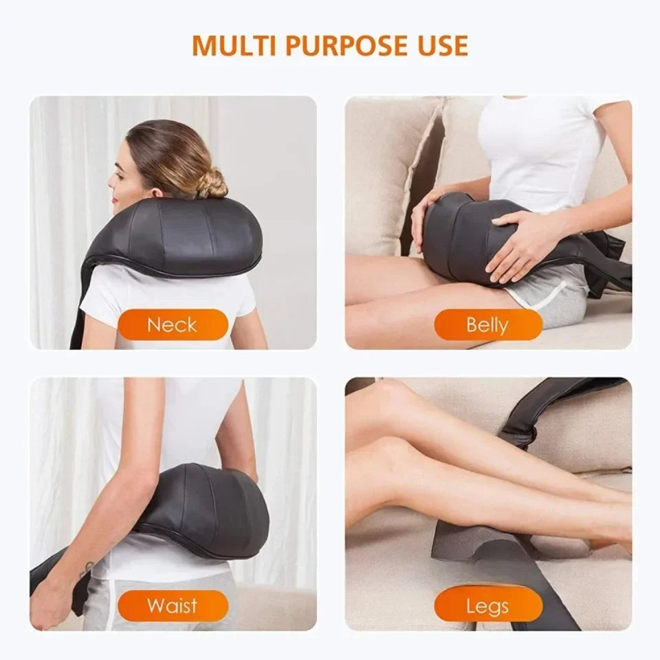 Shoulder Massager Shiatsu Neck  Hot Compress Cervical Massagers Cars Home Kneading Massaging Shawl Electric Necks Waist Shawls